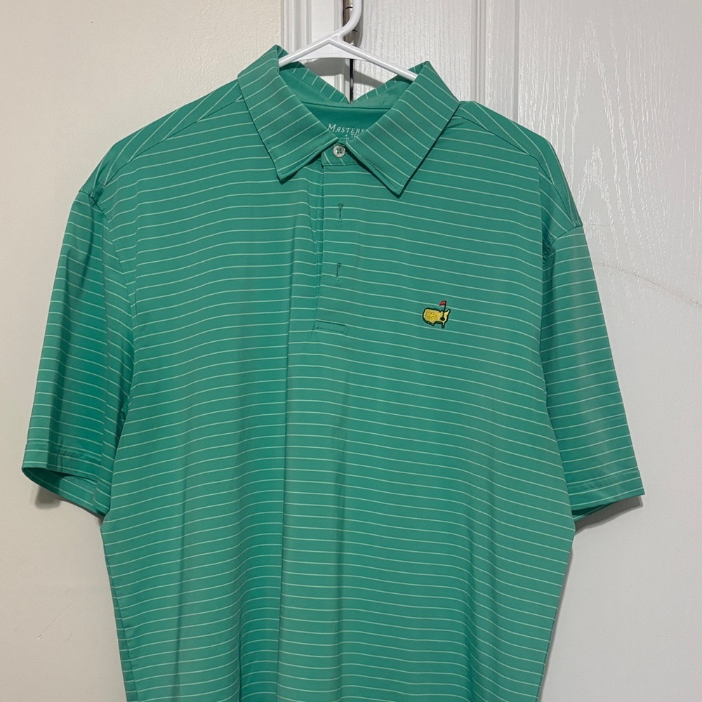 Masters Classic Green Striped Polo Shirt